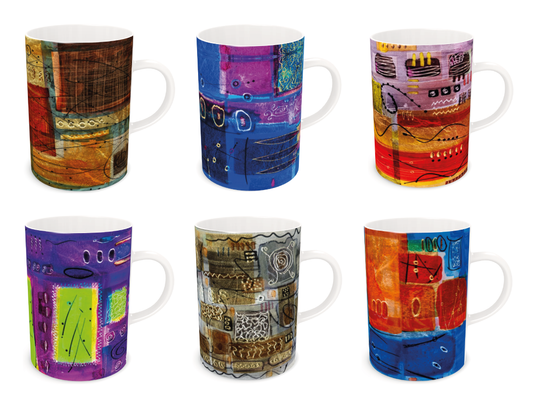 Assorted mugs - set of 6