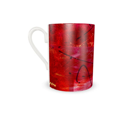 Scarlet Reign Espresso Cups & Saucers (Set of 4)