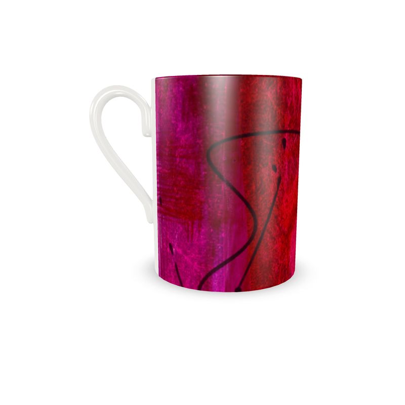 Scarlet Reign Espresso Cups & Saucers (Set of 4)