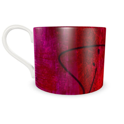 Scarlet Reign Latte Cups and Saucers (Set of 4)